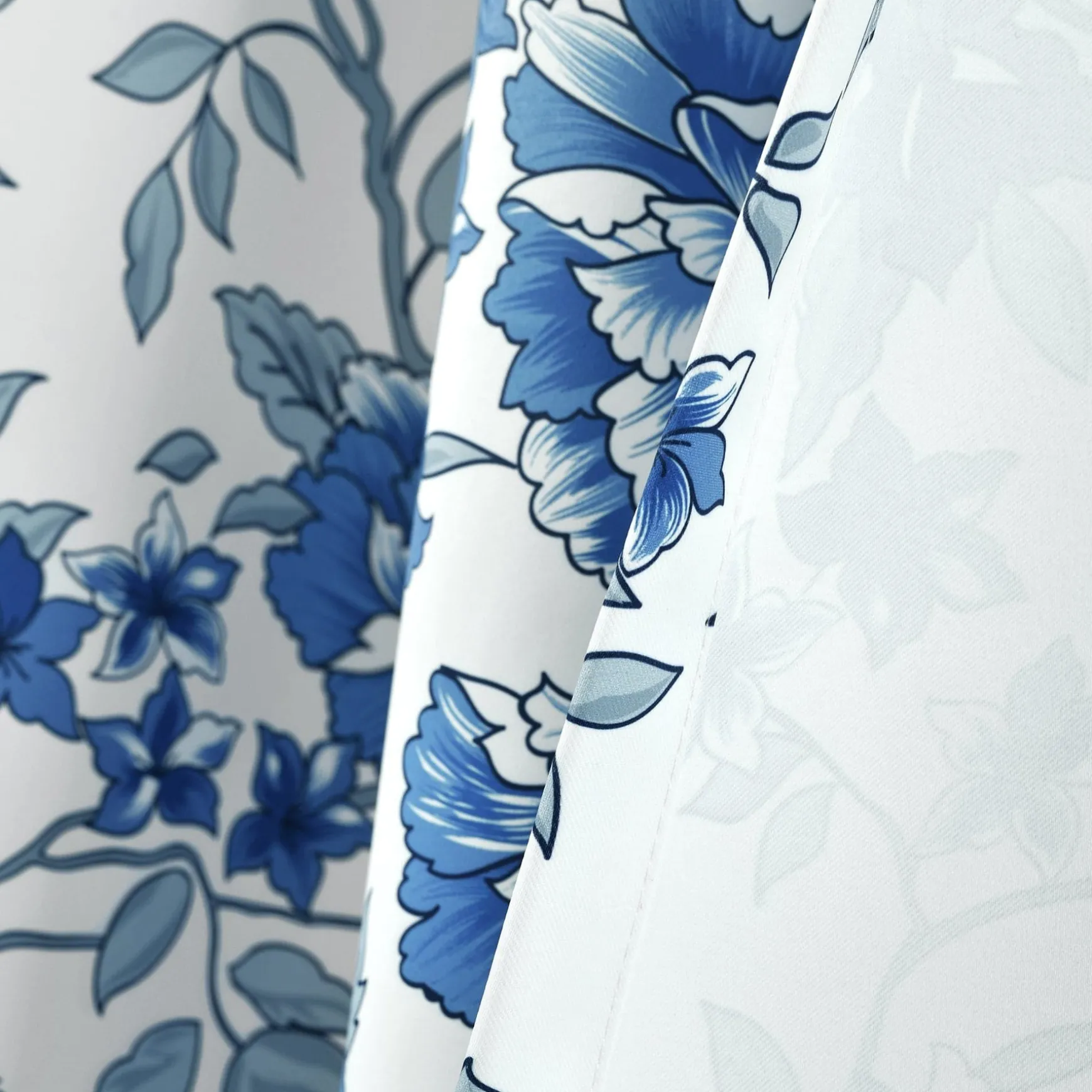 Ivana Floral Light Filtering Window Curtain Panel Set