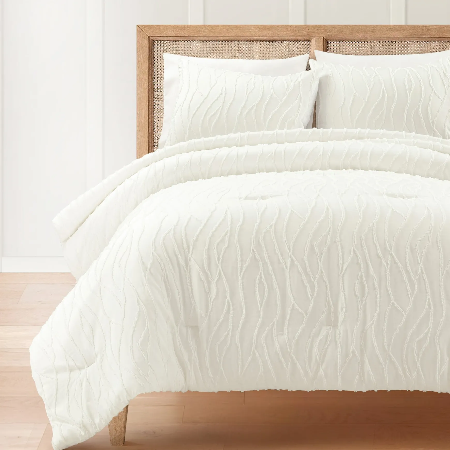 Jacquard Wave 3 Piece Comforter Set