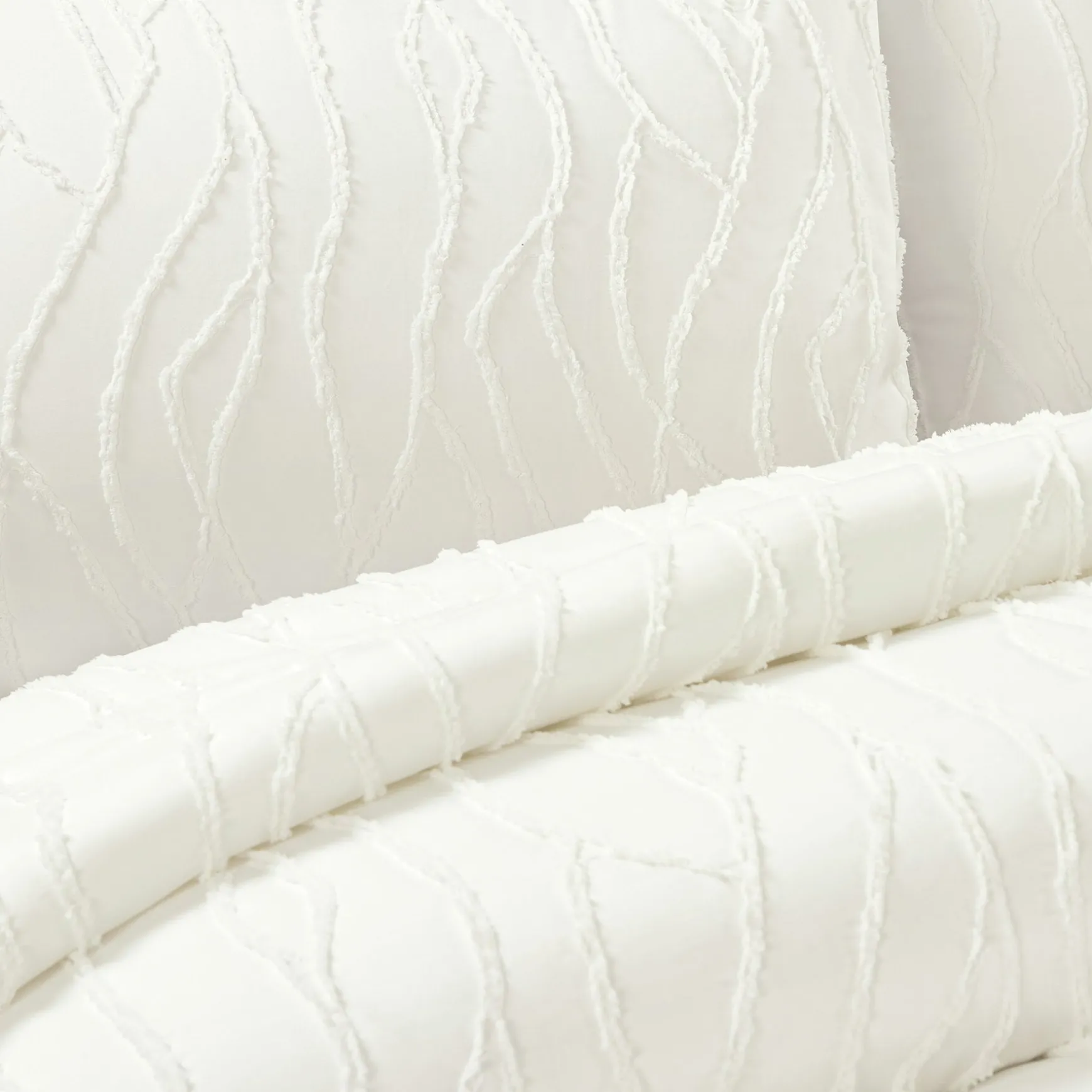 Jacquard Wave 3 Piece Comforter Set