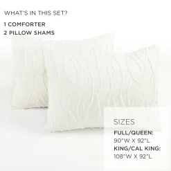 Jacquard Wave 3 Piece Comforter Set