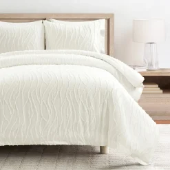Jacquard Wave Duvet Cover 3 Piece Set