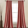 Julia Stripe Light Filtering Window Curtains Set