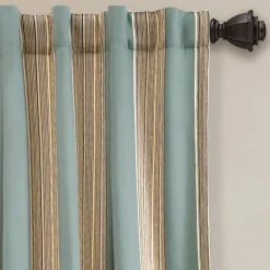 Julia Stripe Light Filtering Window Curtains Set