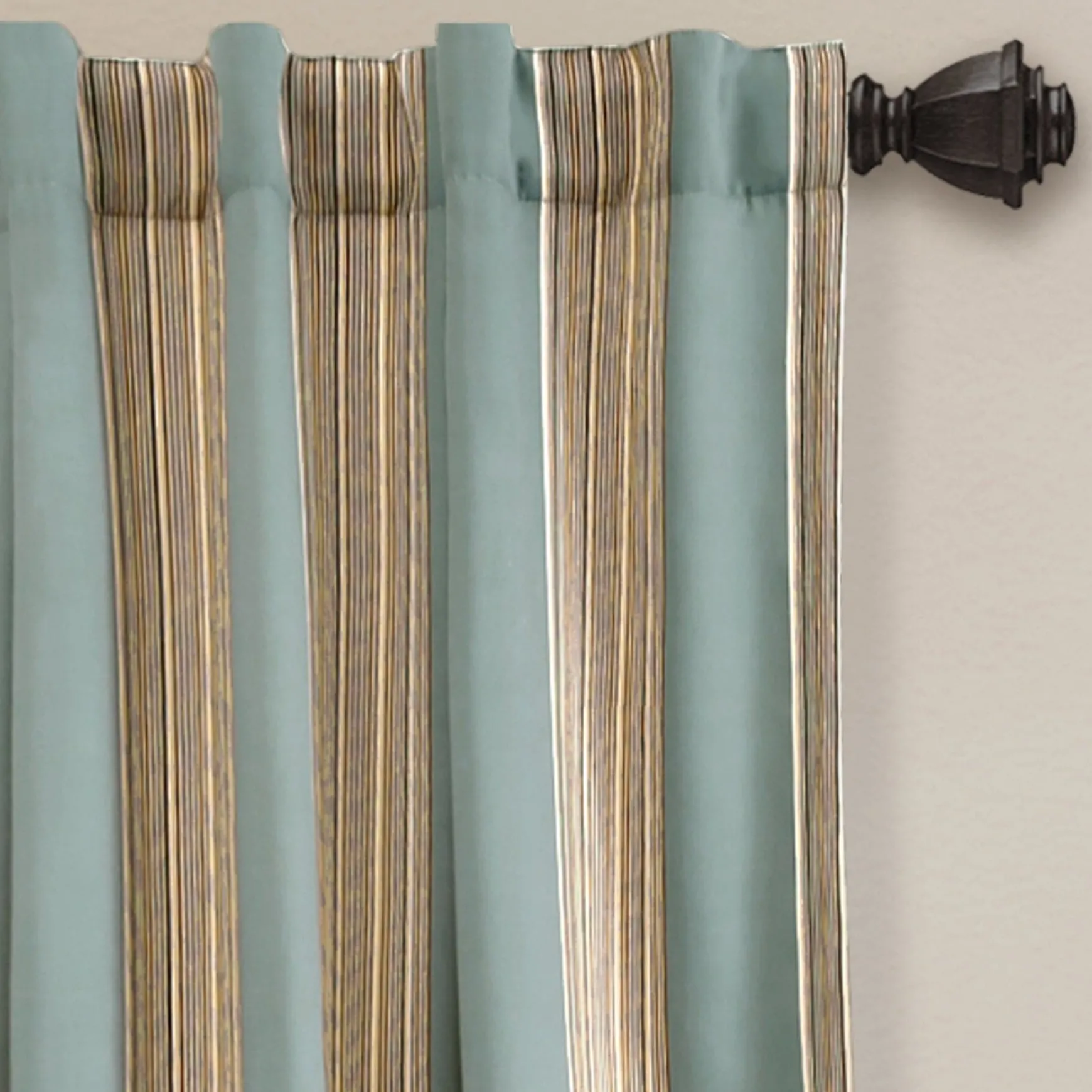 Julia Stripe Light Filtering Window Curtains Set