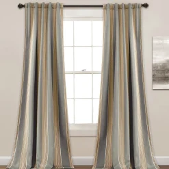 Julia Stripe Light Filtering Window Curtains Set