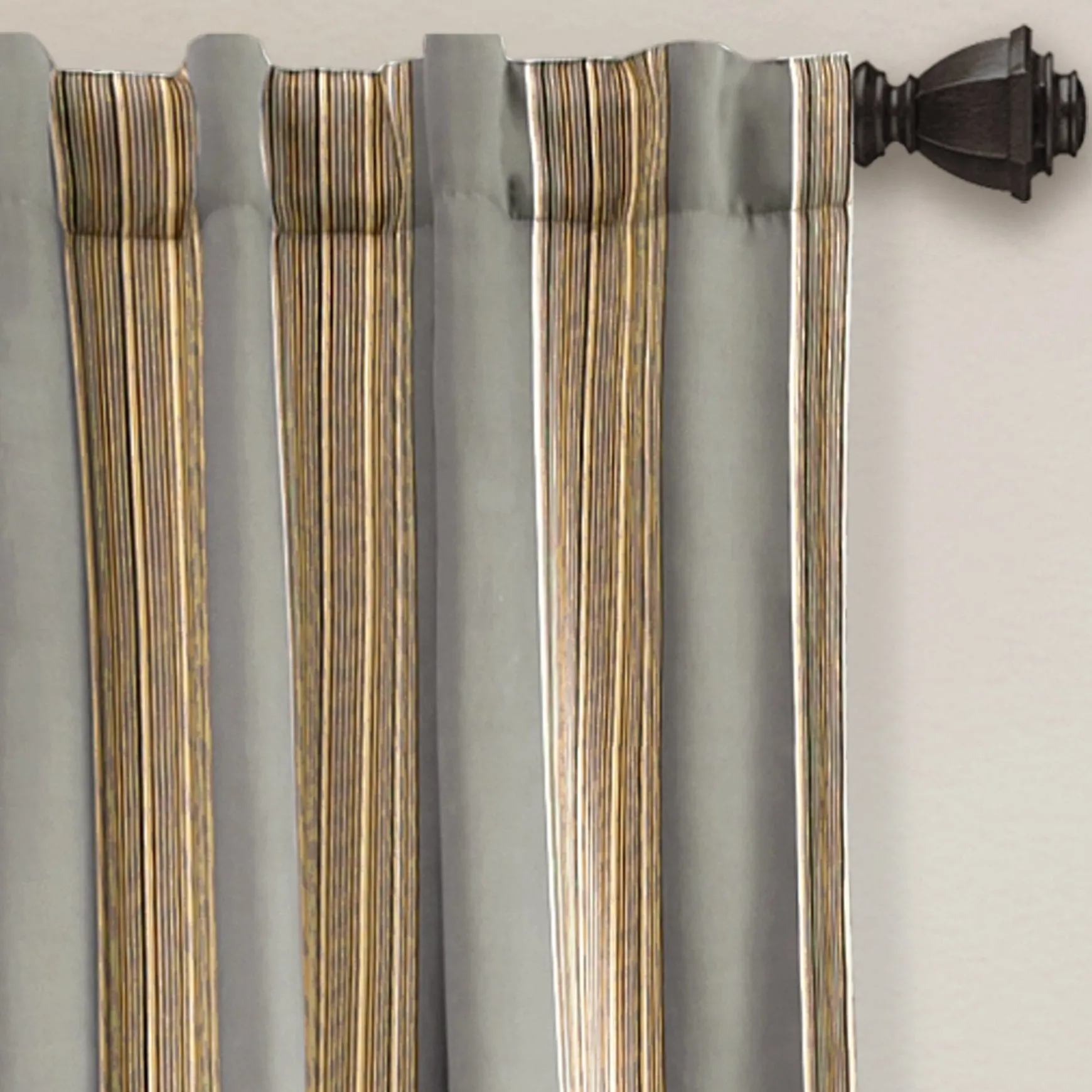 Julia Stripe Light Filtering Window Curtains Set