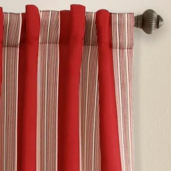 Julia Stripe Light Filtering Window Curtains Set