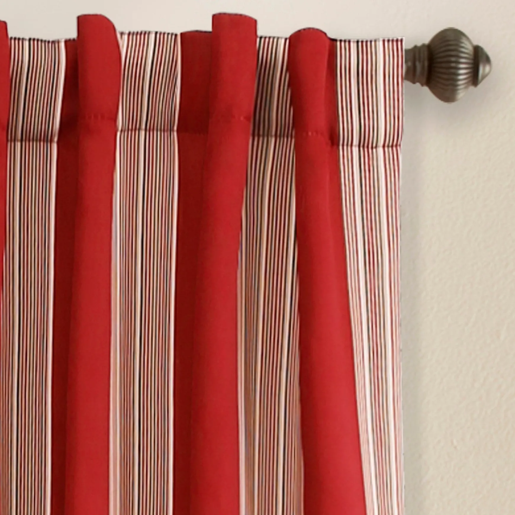 Julia Stripe Light Filtering Window Curtains Set