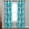 Julie Floral Insulated Grommet Blackout Window Curtain Panel Set