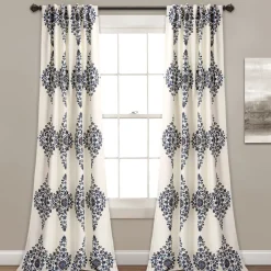 Keya Medallion Light Filtering Window Curtain Panel Set