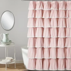 Lace Ruffle Shower Curtain