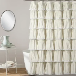 Lace Ruffle Shower Curtain