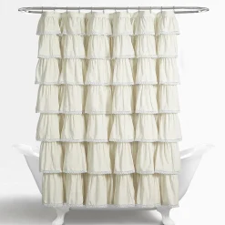 Lace Ruffle Shower Curtain