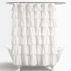 Lace Ruffle Shower Curtain
