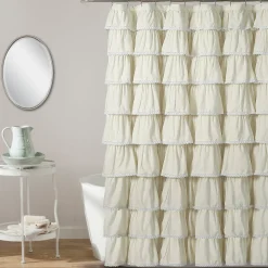 Lace Ruffle Shower Curtain