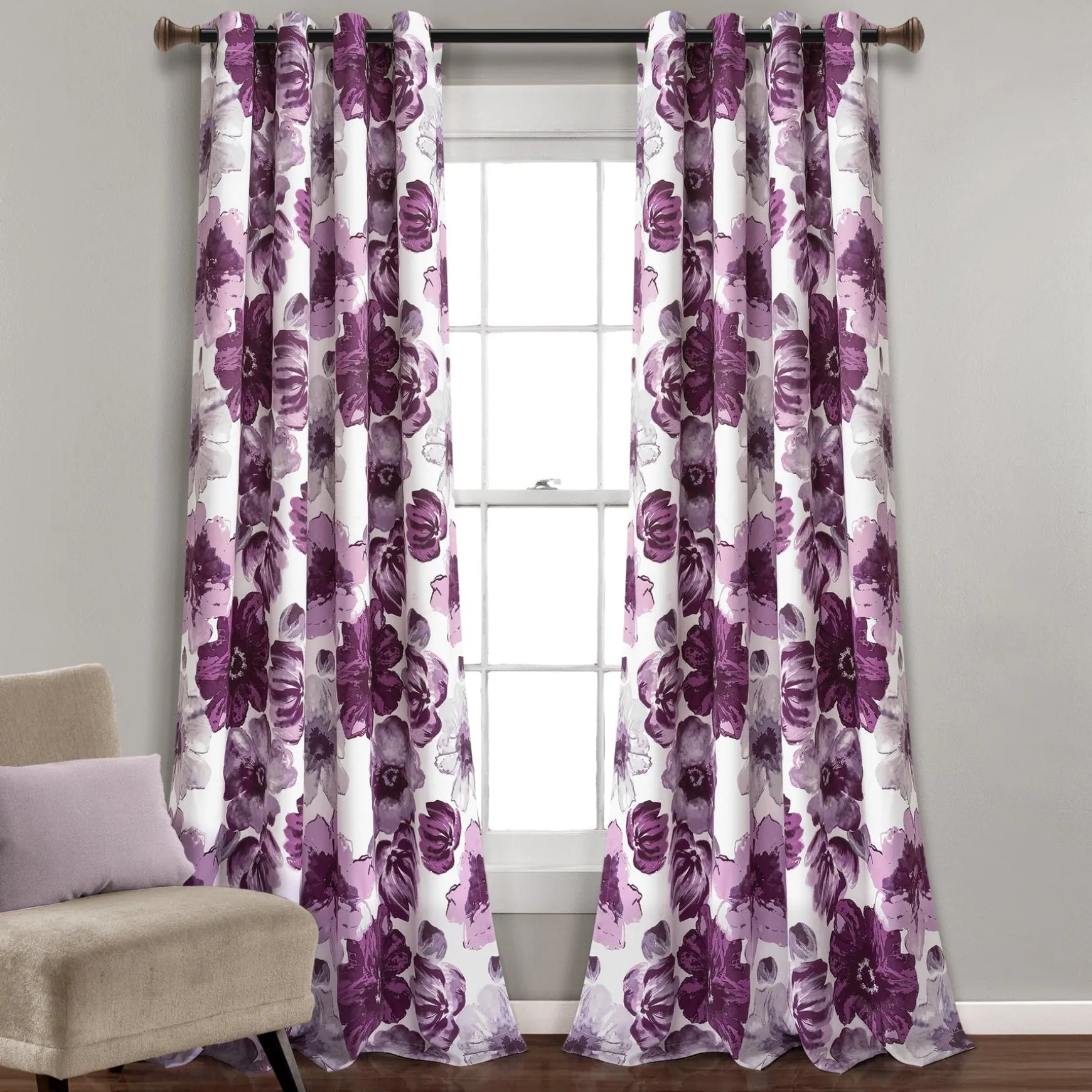 Leah Light Filtering Window Curtain Set