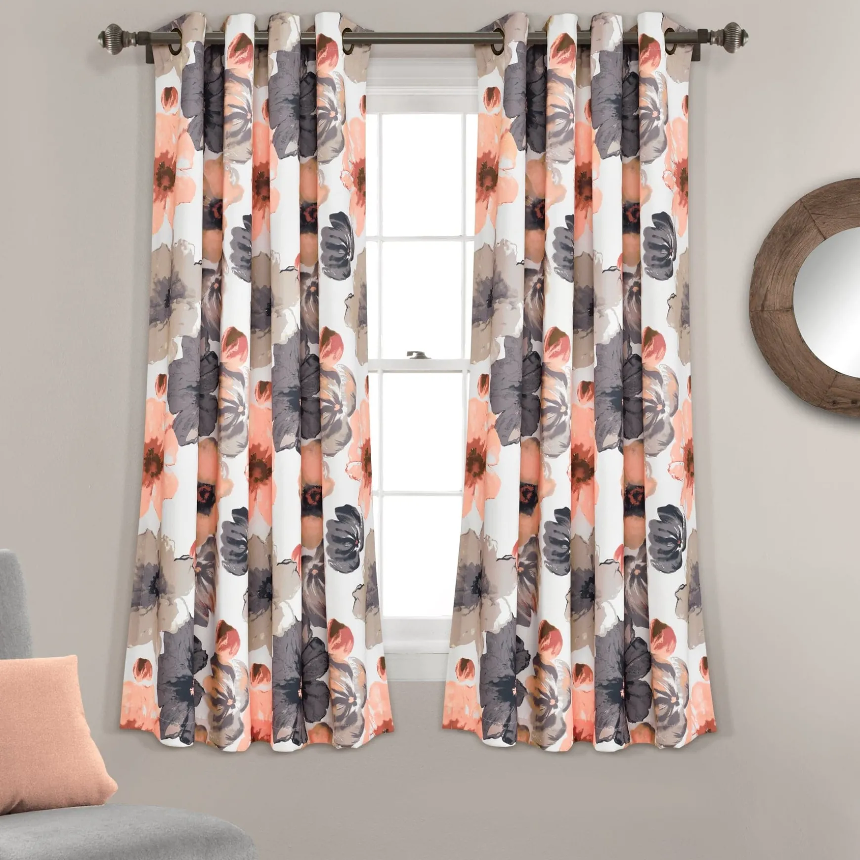 Leah Light Filtering Window Curtain Set