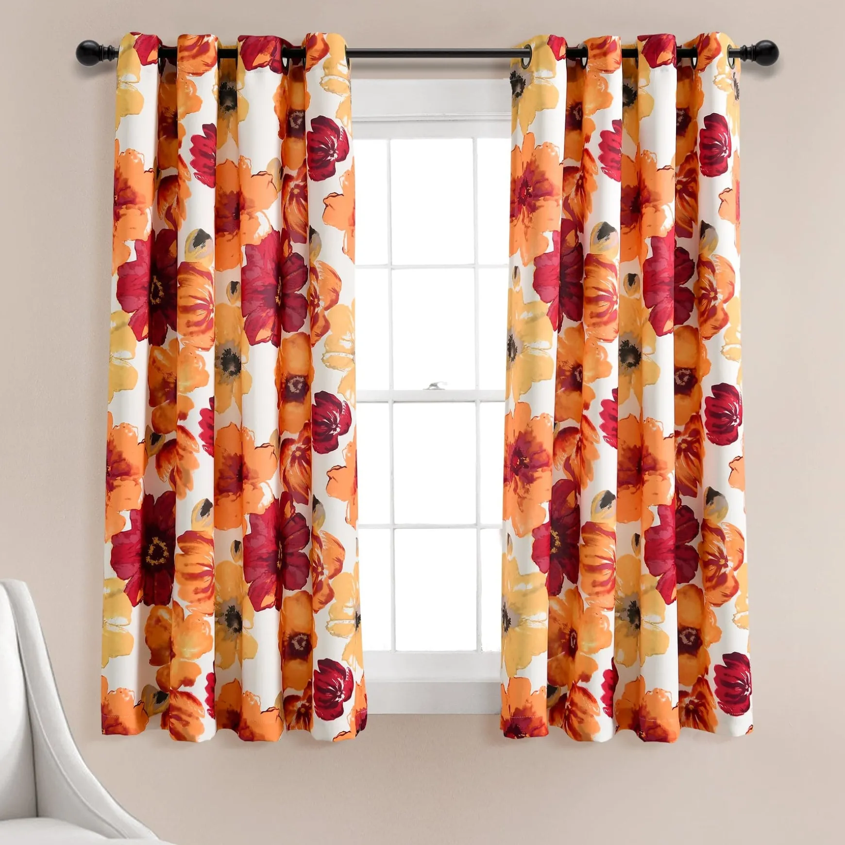 Leah Light Filtering Window Curtain Set