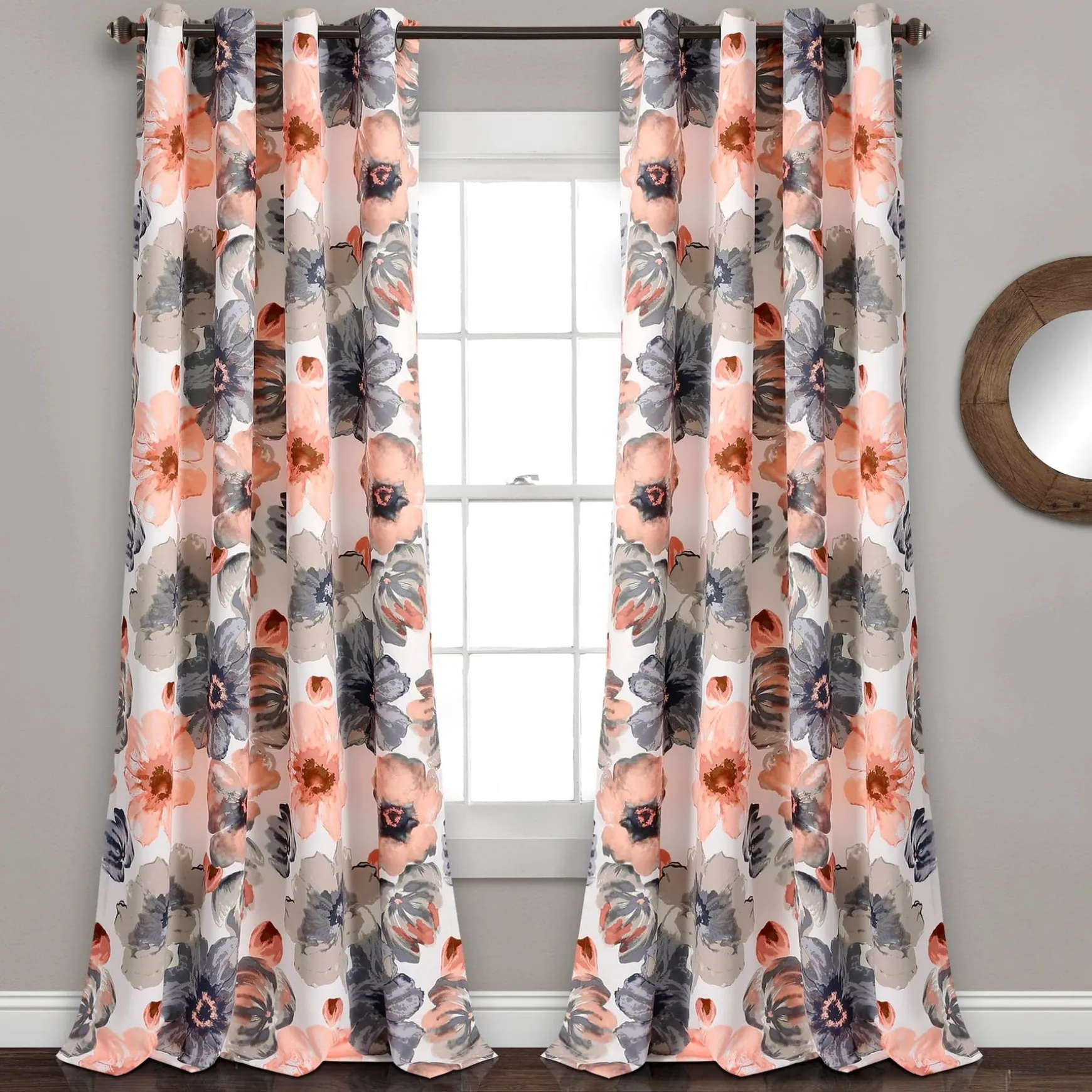 Leah Light Filtering Window Curtain Set