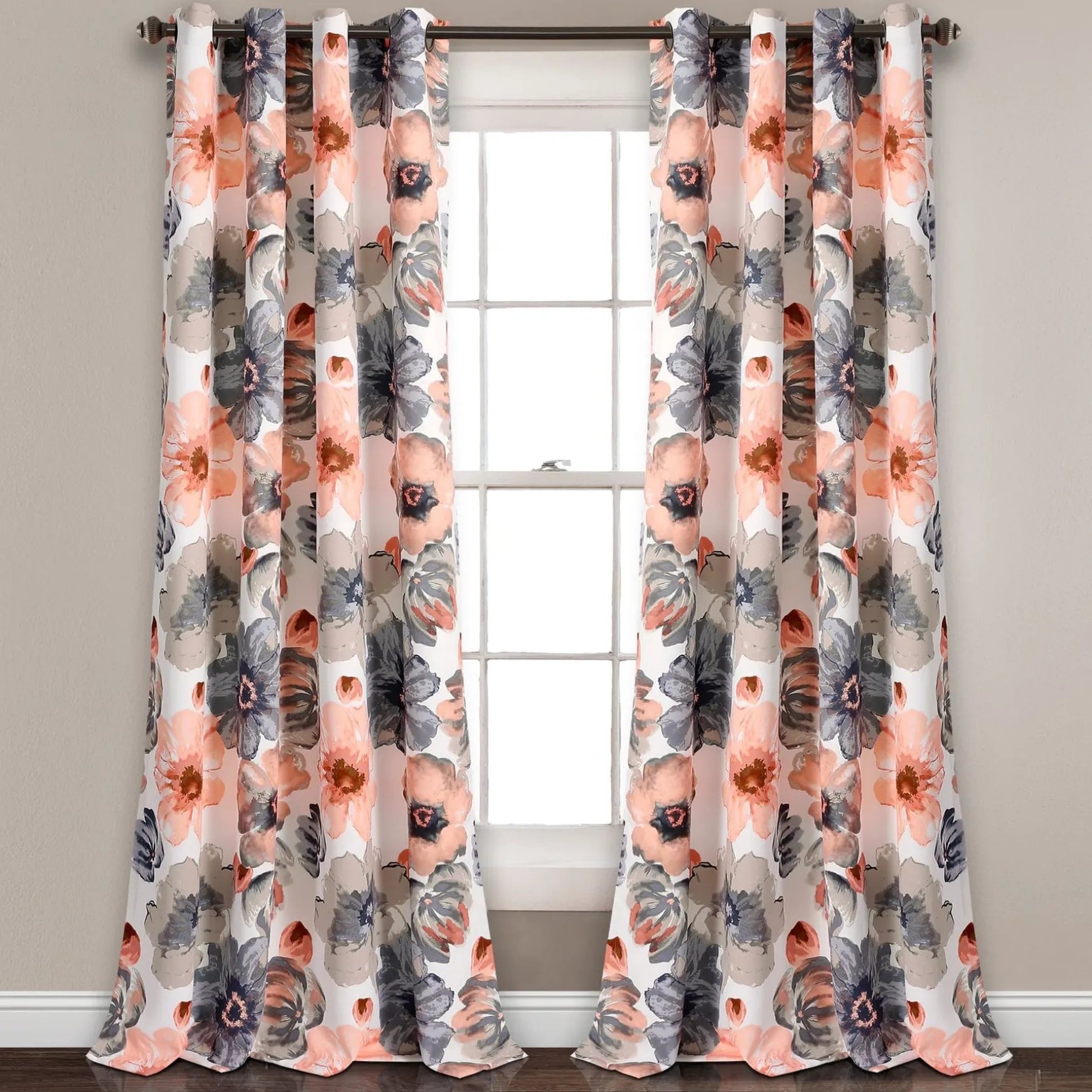 Leah Light Filtering Window Curtain Set