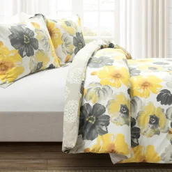 Leah Reversible Cotton Duvet Cover 3 Piece Set