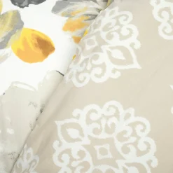 Leah Reversible Cotton Duvet Cover 3 Piece Set