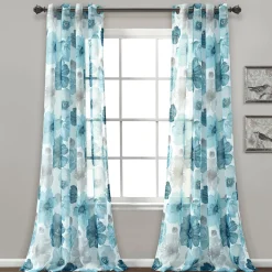 Leah Sheer Window Curtain Panel Set