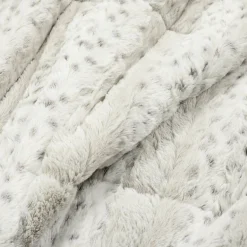 Leopard Textured Faux Fur Comforter 3 Piece Set