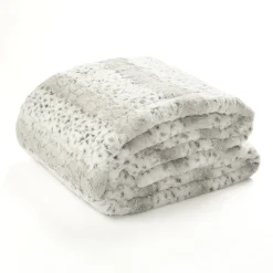 Leopard Textured Faux Fur Comforter 3 Piece Set