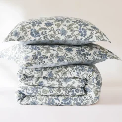 Lillian Block Print Reversible Comforter Set 3Pc