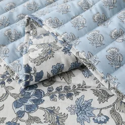 Lillian Block Print Reversible Quilt 6 Set