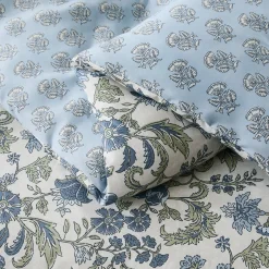 Lillian Block Print Reversible Comforter Set 3Pc