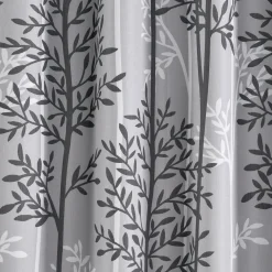 Linear Tree Insulated Rod Pocket Blackout Curtain Panel Set