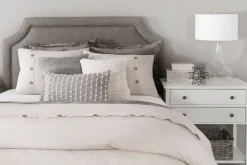 Linen Button Comforter 5 Piece Set