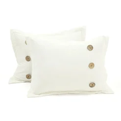 Linen Button Comforter 5 Piece Set