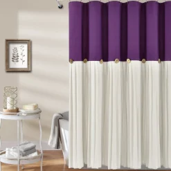 Linen Button Shower Curtain