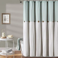 Linen Button Shower Curtain