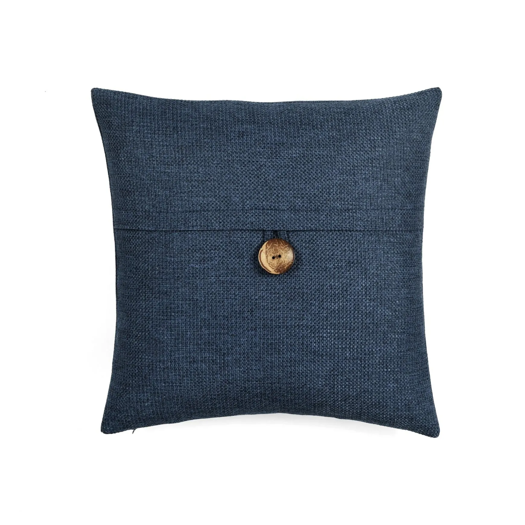 Linen Texture Woven Button Decorative Pillow Cover
