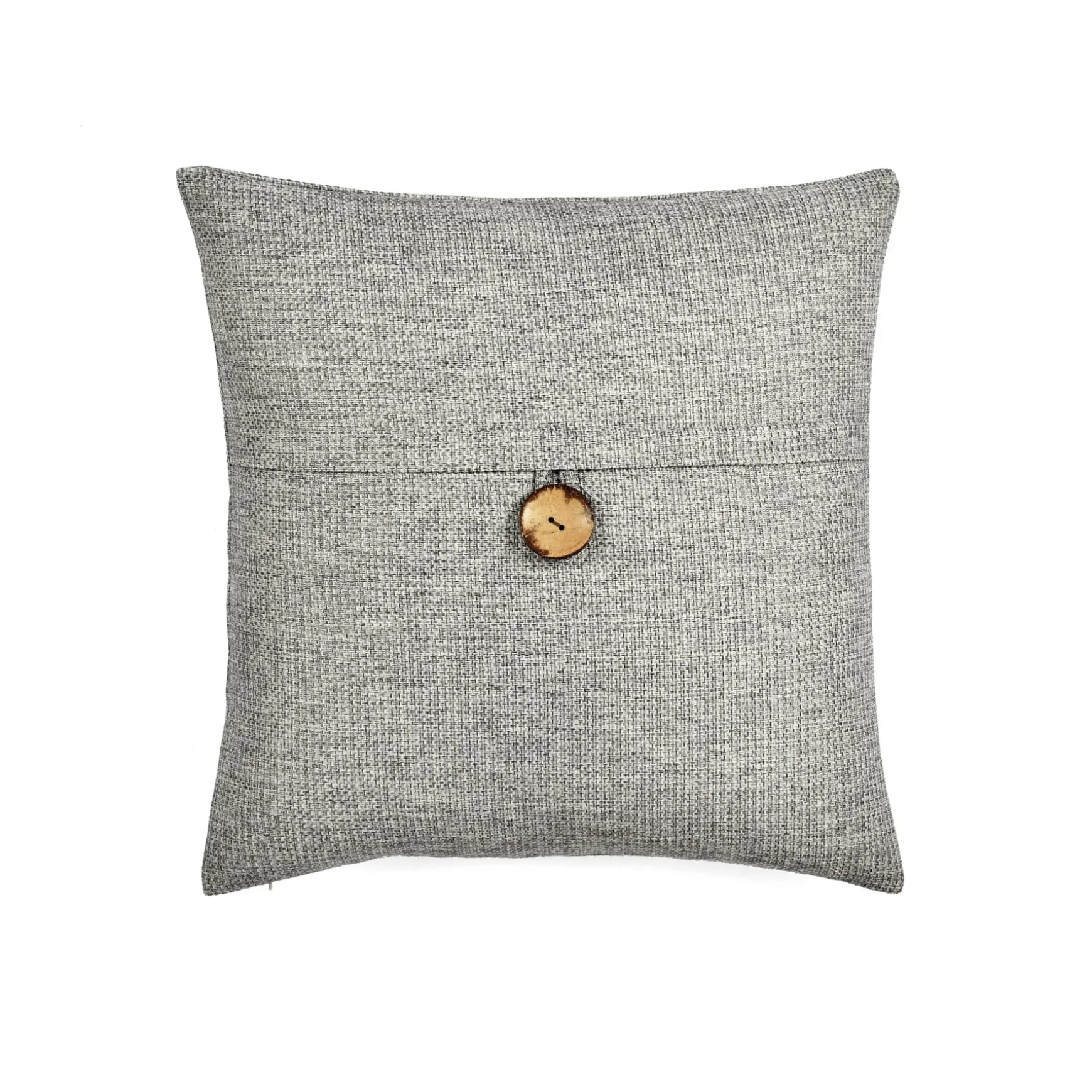 Linen Texture Woven Button Decorative Pillow Cover