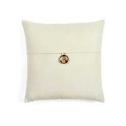 Linen Texture Woven Button Decorative Pillow Cover