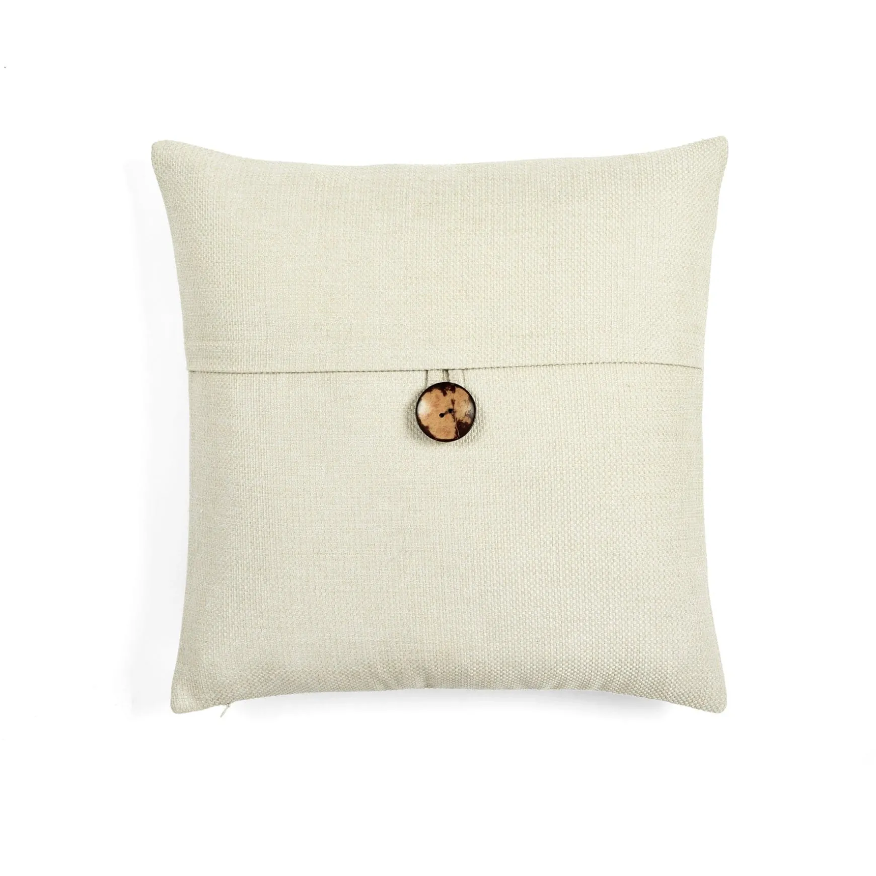 Linen Texture Woven Button Decorative Pillow Cover