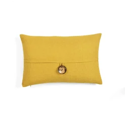 Linen Texture Woven Button Decorative Pillow Cover