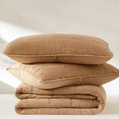 Logan Stone Washed Cotton Quilt 3 Piece Set