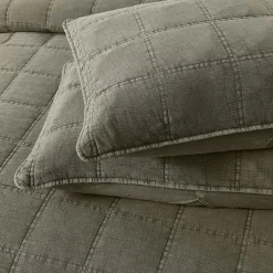 Logan Stone Washed Cotton Quilt 3 Piece Set