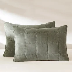 Logan Stone Washed Cotton Quilt 3 Piece Set