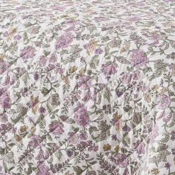 Lola Block Print Ruffle Reversible Floral Quilt Set