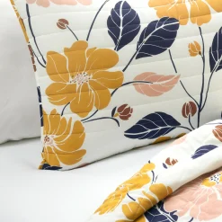 Lucia Abstract Floral Cotton Quilt Set