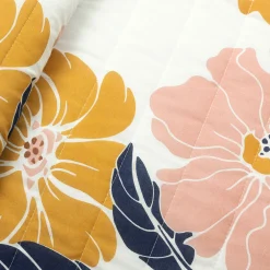 Lucia Abstract Floral Cotton Quilt Set