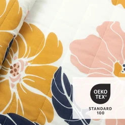 Lucia Abstract Floral Cotton Quilt Set