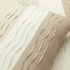 Mia Pleated Color Block Comforter 5 Piece Set